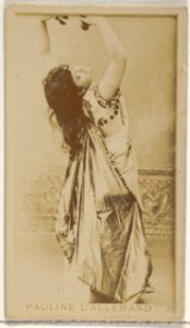 Pauline L' Allemand, from the Actors and Actresses series (N45, Type 8) for Virginia Brights Cigarettes MET DP831553