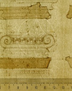 Palazzo Massimo alle Colonne , plan (recto) Palazzo Massimo alle Colonne, façade, details and fireplace (verso) MET sf49 92 83-watermark