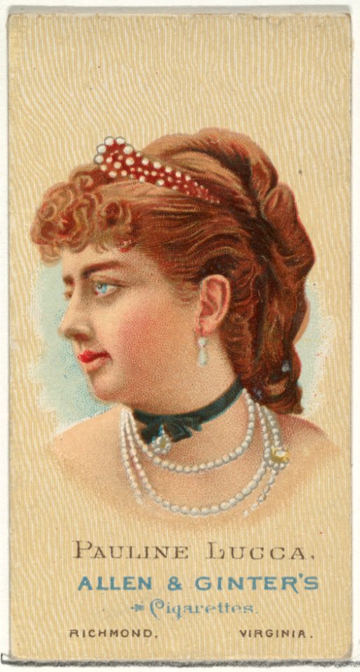 Pauline Lucca, from World's Beauties, Series 2 (N27) for Allen & Ginter Cigarettes MET DP838197