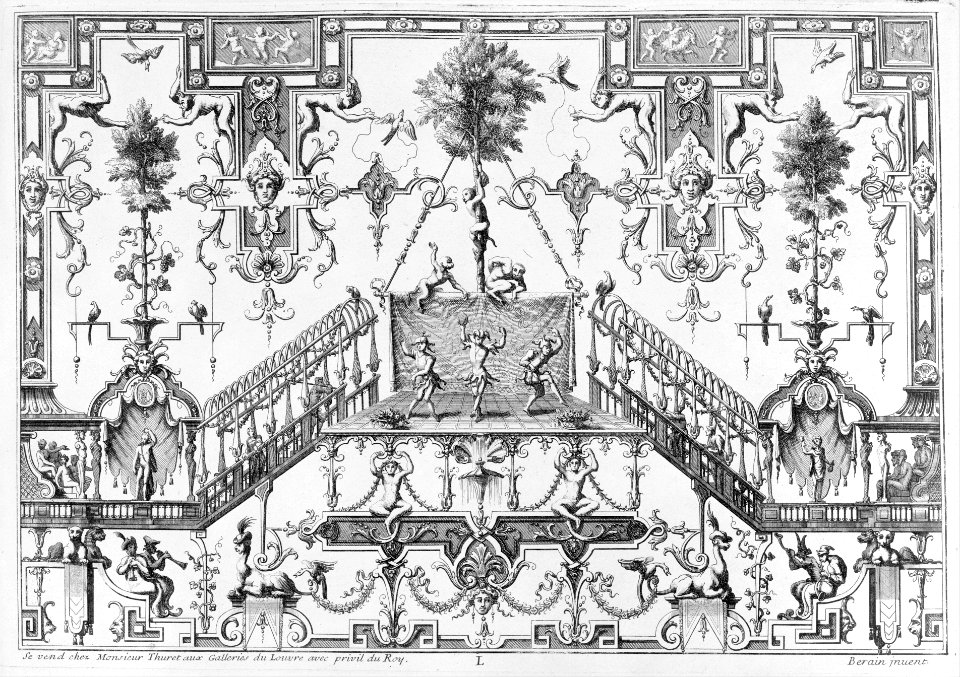 Plate from Ornament Designs Invented by J. Berain (page 65) MET MM78859
