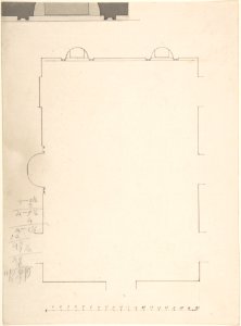 Plan of large room with three niches MET DP806365