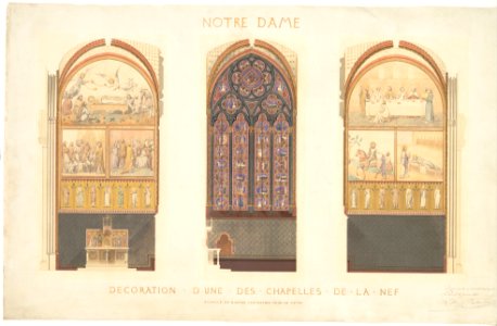 Plan for the Renovation of a Chapel in the Nave of the Cathedral of Notre Dame, Paris MET DP148228
