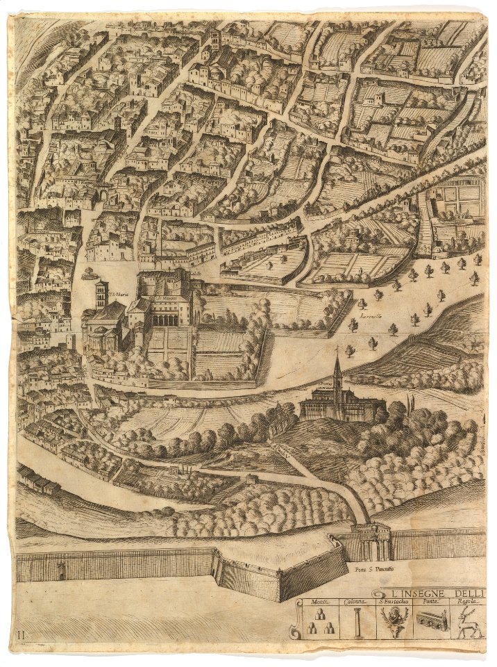 Plan of the City of Rome. Part 11 with the San Pancrazio (left bank) MET DP825227