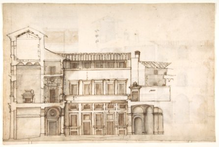 Palazzo Pirro in Rome, section (recto) Palazzo Pirro in Rome, sections; profiles (verso) MET DP810649