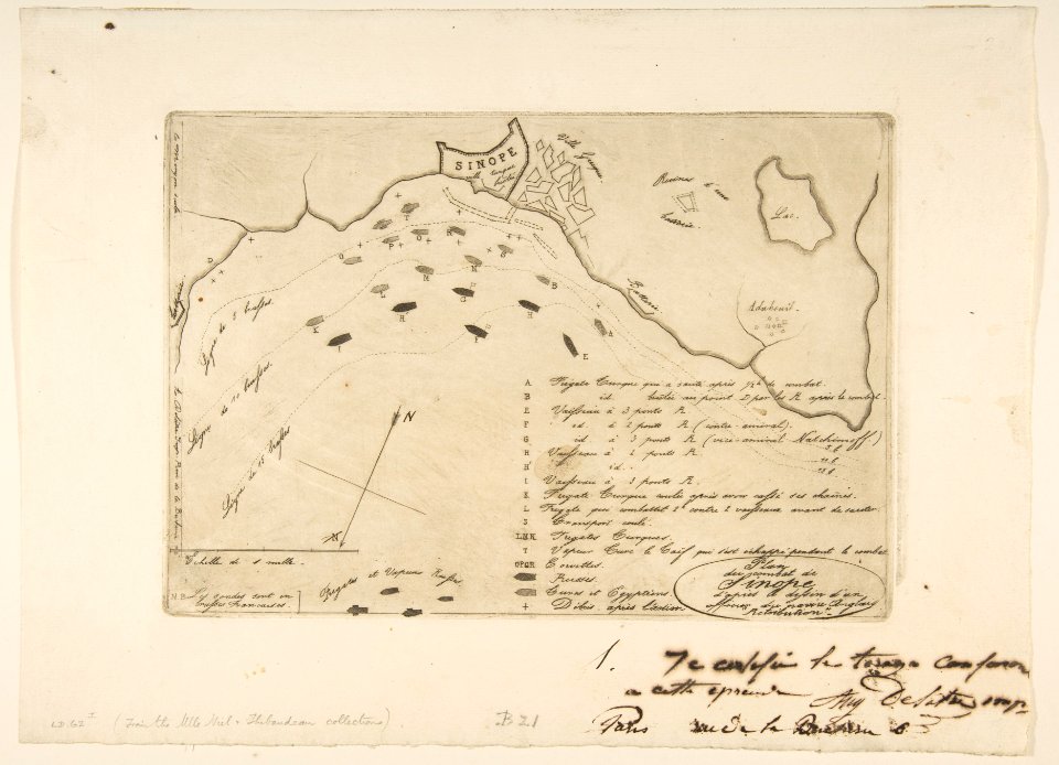 Plan du Combat de Sinope (Plan of the Battle of Sinope) MET DP813142