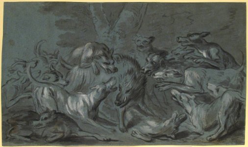 Pack of Dogs Attacking a Wild Boar MET 1975.131.123
