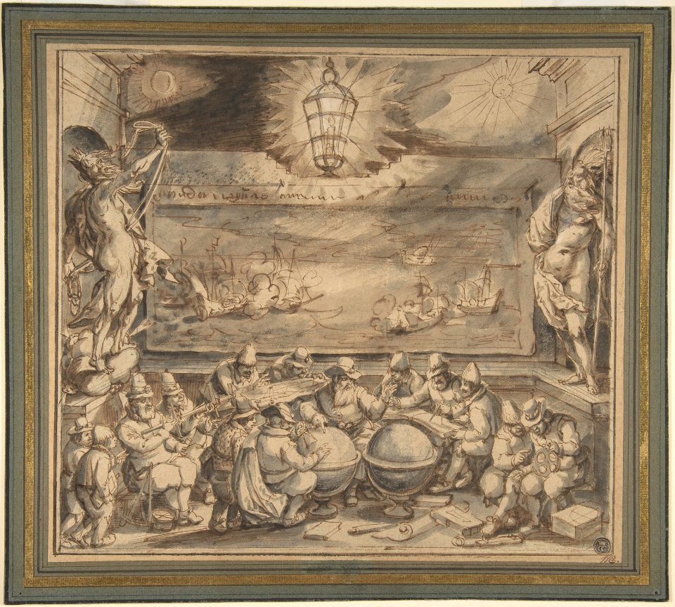 Petrus Plancius Instructing Students in the Science of Navigation MET DP801045