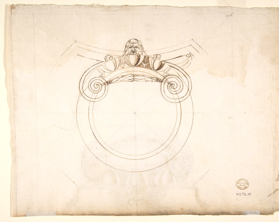 Palazzo dei Conservatori, Ionic capital, elevation (recto) Palazzo dei Conservatori, Ionic capital, plan and projection (verso) MET DP810554