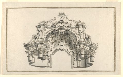 Perspectival View of the Top Half of an Altar or Portal MET DP848931