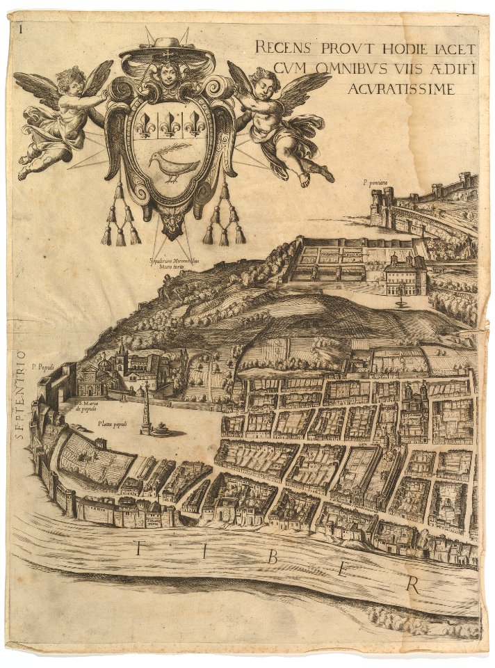 Plan of the City of Rome. Part 1 with the Villa Medici and Piazza del Popolo MET DP825213
