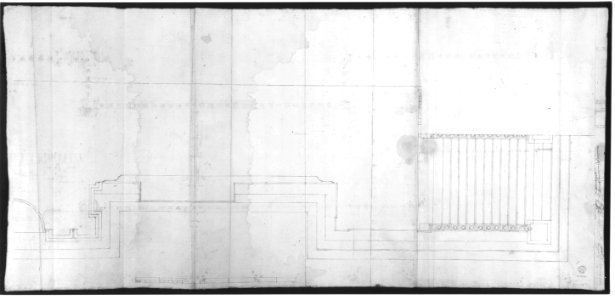 Palazzo Senatorio, stair, upper ramp and entry portal (recto) Palazzo Senatorio, stair, lower ramp and pedestal (verso) MET sf49 92 70v-MM33710