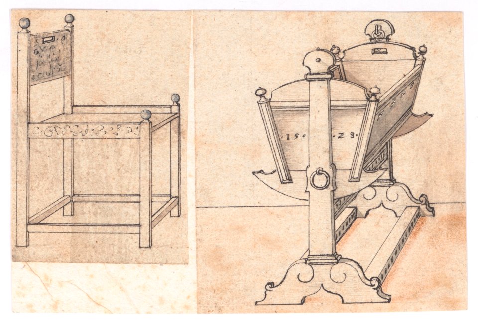 Perspectival Drawing of a Cradle MET DP145170