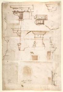 Palazzo Salviati in Rome, section (recto) Palazzo Salviati in Rome, details (verso) MET DP810656
