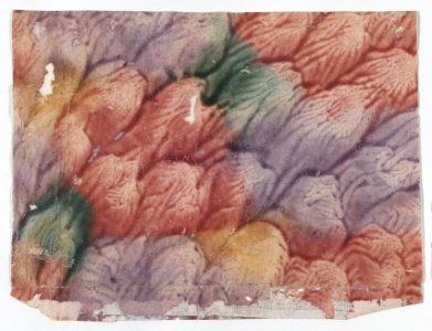 Paste paper with red, purple, yellow, and green design Met DP887146