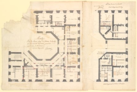 Plans of the Ground and First Floors of the Chateau of Marly MET DP232273