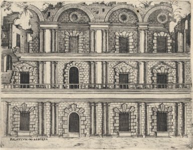Palatium M. Agrippa, from a Series of 24 Depicting (Reconstructed) Buildings from Roman Antiquity MET DP874922