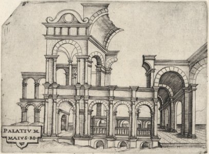 Palatium Maius Ro, from a Series of 24 Depicting (Reconstructed) Buildings from Roman Antiquity MET DP874915