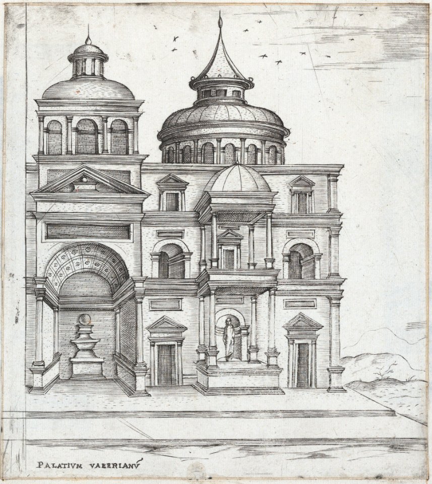 Palatium Valerianu-m-, from a series of prints depicting (reconstructed) Buildings from Roman Antiquity MET DP874959