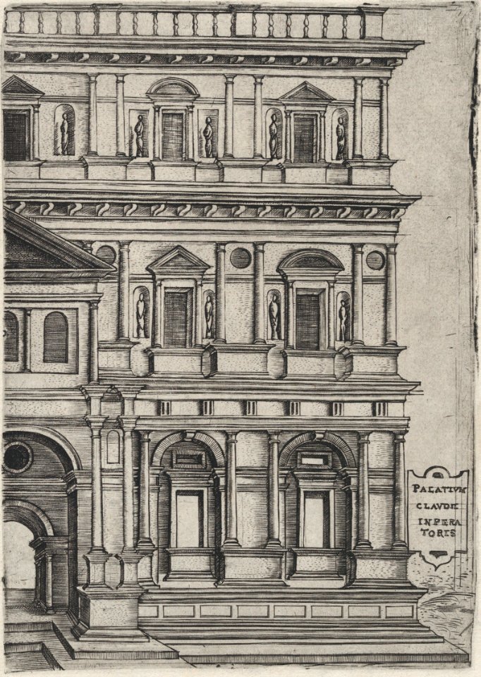 Palatium Claudie Imperatoris, from a Series of 24 Depicting (Reconstructed) Buildings from Roman Antiquity MET DP874921