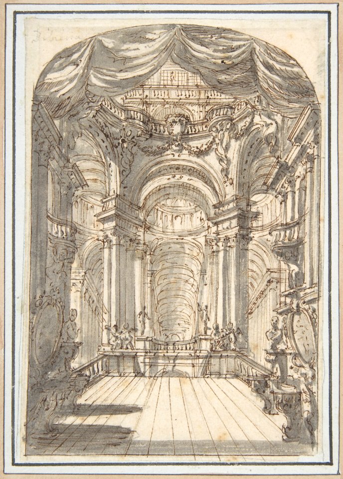 Perspectival Sketch for a Palace Interior. MET DP808020