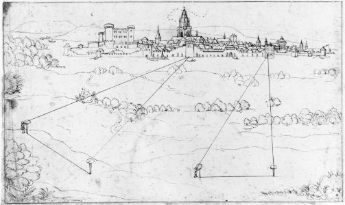 Perspectival Study with a View of a Medieval City MET 263625