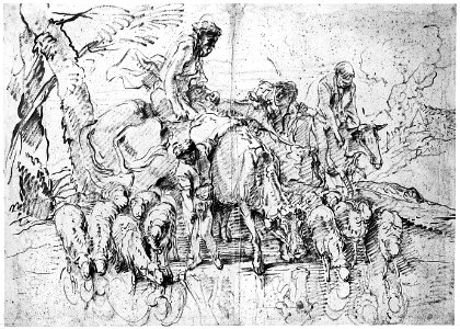Pastoral Journey with Flocks and Herds at a Stream MET 053.1R3 54M