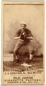 P. Jacob "Jack" Kenyon, Catcher, Des Moines Prohibitionists, from the Old Judge series (N172) for Old Judge Cigarettes MET DP846402