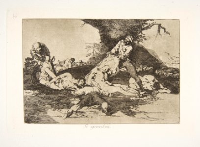 Plate 16 from 'The Disasters of War' (Los Desastres de la Guerra)-' They make use of them.' (Se aprovechan.) MET DP817301