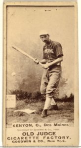 P. Jacob "Jack" Kenyon, Catcher, Des Moines Prohibitionists, from the Old Judge series (N172) for Old Judge Cigarettes MET DP846401