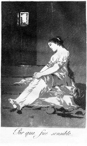 Plate 32 from 'Los Caprichos'-Because she was susceptible (Por que fue sensible.) MET 2AAA LP07R2M