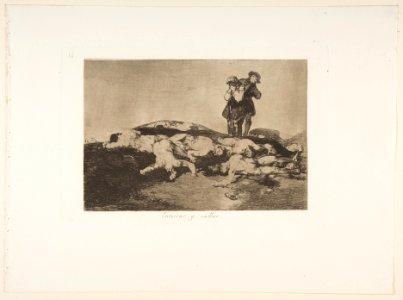 Plate 18 from 'The Disasters of War' (Los Desastres de la Guerra)- 'Bury them and keep quiet'(Enterrar y callar) MET DP817303
