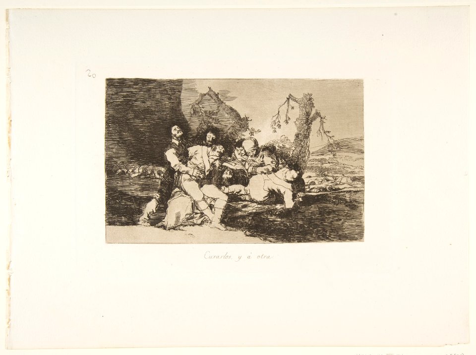 Plate 20 from 'The Disasters of War' (Los Desastres de la Guerra)- 'Get them well, and on to the next.' (Curarlos y á otra.) MET DP817297