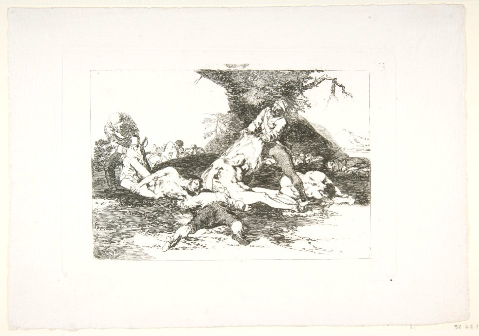 Plate 16 from 'The Disasters of War' (Los Desastres de la Guerra)-' They make use of them.' (Se aprovechan.) MET DP817302