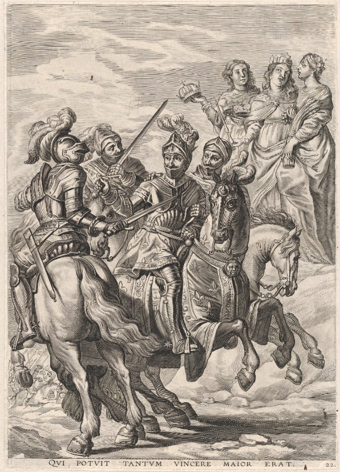 Plate 22- Emperor Charles V, victory at Pavia; from Guillielmus Becanus's 'Serenissimi Principis Ferdinandi, Hispaniarum Infantis...' MET DP874803