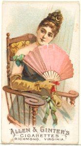 Plate 17, from the Fans of the Period series (N7) for Allen & Ginter Cigarettes Brands MET DP830146