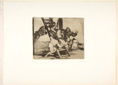 Plate 14 from "The Disasters of War' (Los Desastres de la Guerra)-It's a hard step! (Duro es el paso!) MET DP817288