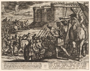 Plate 16- Roman Captives Before the Old Fortress, from The War of the Romans Against the Batavians (Romanorvm et Batavorvm societas) MET DP862873