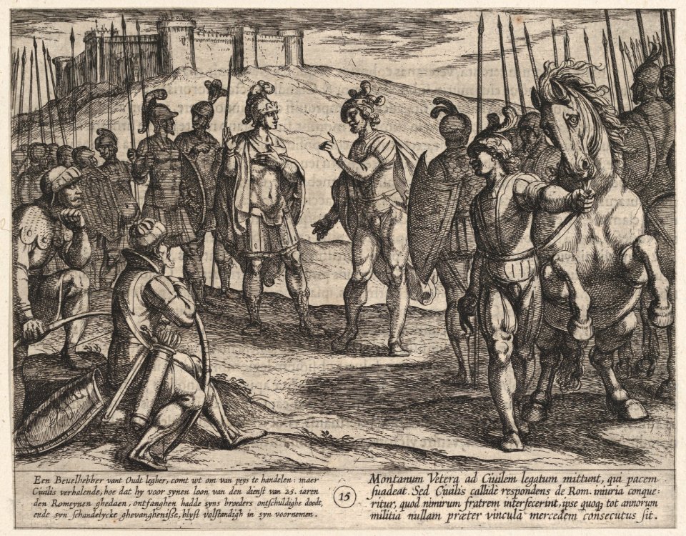 Plate 15- Civilis Treating with a Roman Commander, from The War of the Romans Against the Batavians (Romanorvm et Batavorvm societas) MET DP862872