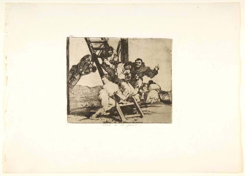 Plate 14 from "The Disasters of War' (Los Desastres de la Guerra)-It's a hard step! (Duro es el Paso!) MET DP817284