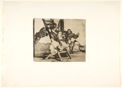 Plate 14 from "The Disasters of War' (Los Desastres de la Guerra)-It's a hard step! (Duro es el Paso!) MET DP817284