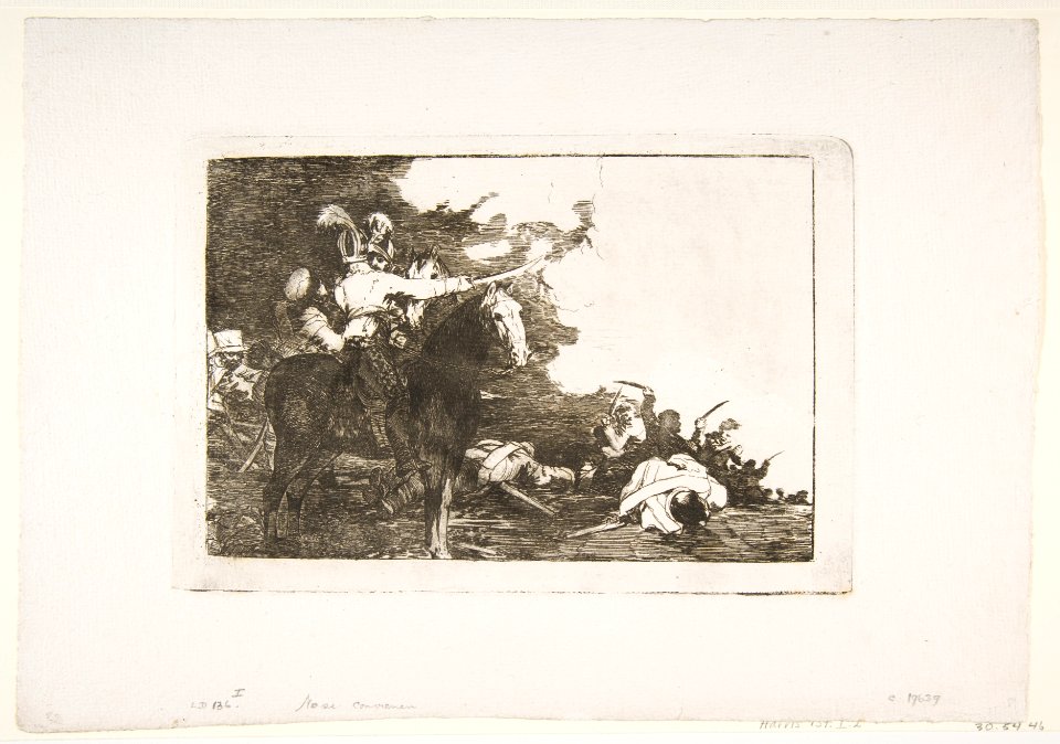Plate 17 from 'The Disasters of War' (Los Desastres de la Guerra)- 'They do not agree.' (No se convienen.) MET DP817304