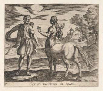 Plate 17- Ocyrhoe Changed into a Horse (Ocyroe vaticinata in equam), from Ovid's 'Metamorphoses' MET DP864246
