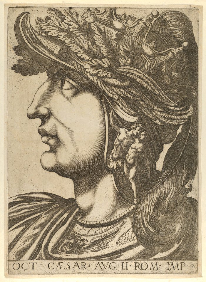 Plate 2- Octavius in profile to the left, from 'The Twelve Caesars' MET DP846532