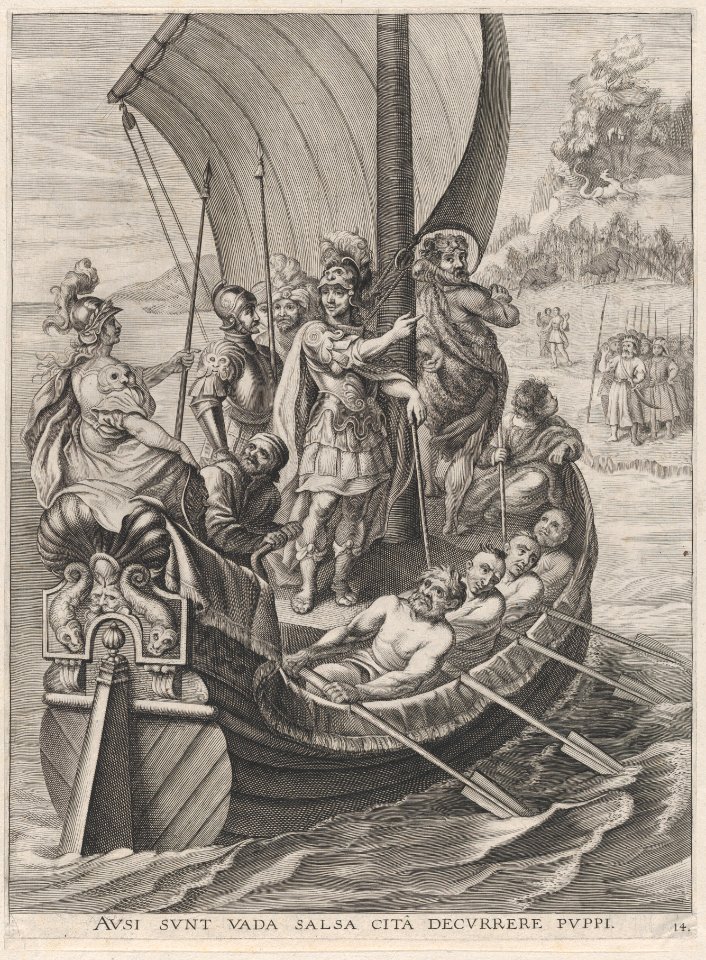 Plate 14- Ferdinand on a voyage with the Argonauts; from Guillielmus Becanus's 'Serenissimi Principis Ferdinandi, Hispaniarum Infantis...' MET DP874809