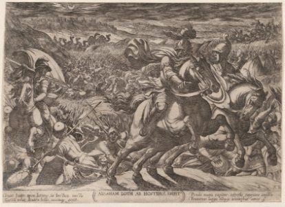 Plate 2- Abraham Liberating His Nephew Lot, from 'The Battles of the Old Testament' MET DP863708