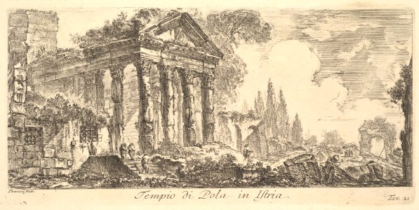 Plate 21- Temple of Pola in Istria (Tempio di Pola in Istria) MET DP827965