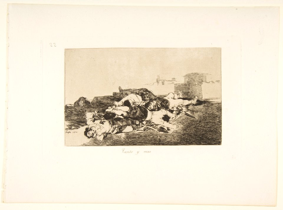 Plate 22 from 'The Disasters of War' (Los Desastres de la Guerra)- 'Even worse.' (Tanto y mas) MET DP817300