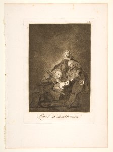 Plate 21 from ' Los Caprichos'- How they pluck her! (¡Qual la descañonan!) MET DP816908