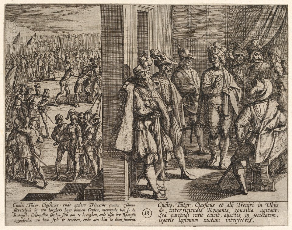Plate 18- Secret Meeting of Civilis with Other Leaders from Trier, from The War of the Romans Against the Batavians (Romanorvm et Batavorvm societas) MET DP862871