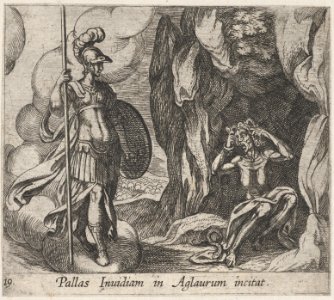 Plate 19- Minerva at Envy's Cave (Pallas Invidiam in Aglaurum incitat), from Ovid's 'Metamorphoses' MET DP864248
